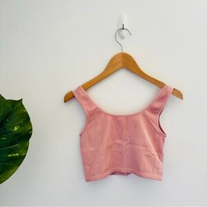 ARDENE | Pink Ribbed Crop Tank Top Size Small